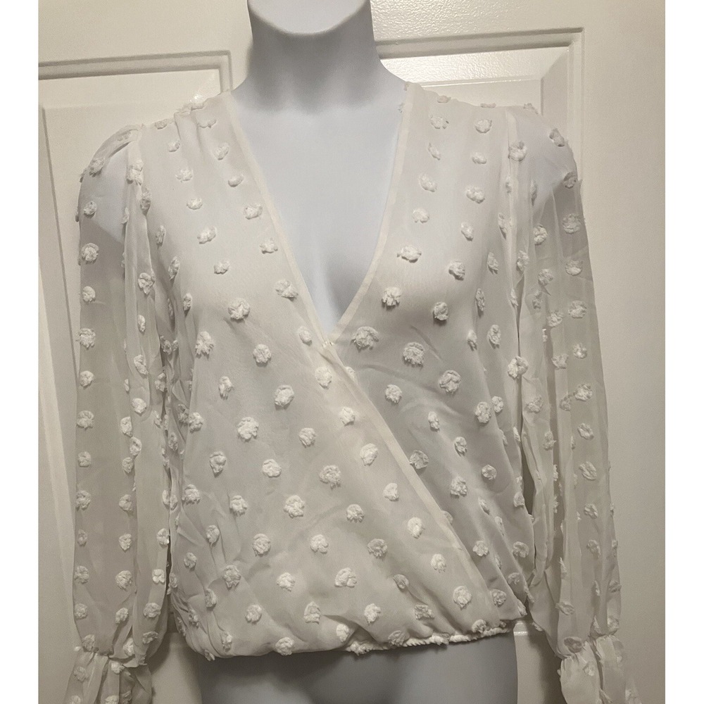 C+D+M Ivory Shirt Blouse Size M Womens Ivory Cottage‎ Core Lined Top